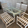 Modern Woodard Outdoor Patio Dining Set Table & Six Chairs