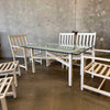 Modern Woodard Outdoor Patio Dining Set Table & Six Chairs