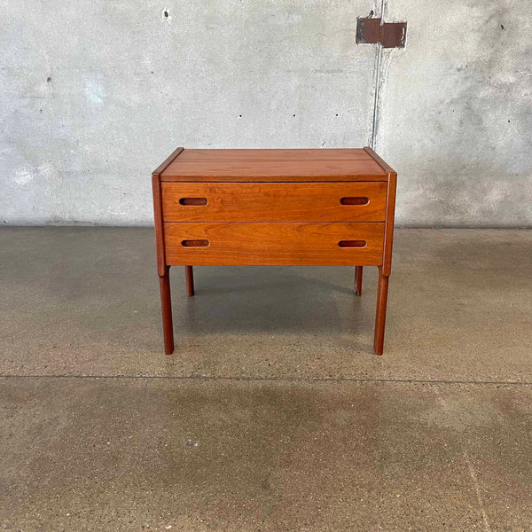 Mid Century Teak 2 Drawer Cabinet