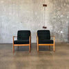 Mid Century Modern Pair of Swedish Lounge Chairs by Folke Ohlsson