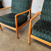 Mid Century Modern Pair of Swedish Lounge Chairs by Folke Ohlsson