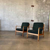 Mid Century Modern Pair of Swedish Lounge Chairs by Folke Ohlsson