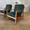 Mid Century Modern Pair of Swedish Lounge Chairs by Folke Ohlsson