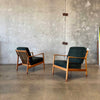 Mid Century Modern Pair of Swedish Lounge Chairs by Folke Ohlsson