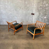 Mid Century Modern Pair of Swedish Lounge Chairs by Folke Ohlsson