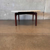 Vintage Tavertine Coffee Table with Walnut Base