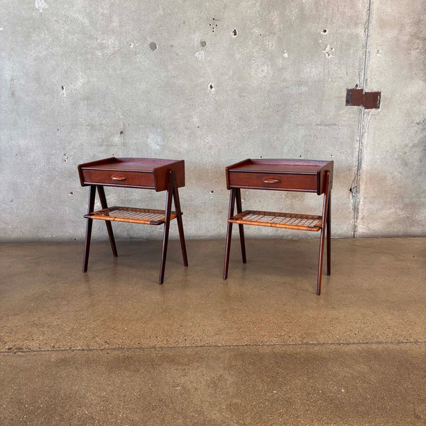 Mid Century Danish Teak Nightstands by Soren Rasmussen