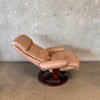 Lane Leather Recliner and Ottoman