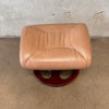 Lane Leather Recliner and Ottoman