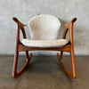 Vintage Mid Century Danish Modern Teak Rocking Chair