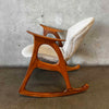 Vintage Mid Century Danish Modern Teak Rocking Chair