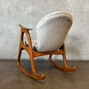 Vintage Mid Century Danish Modern Teak Rocking Chair