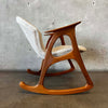 Vintage Mid Century Danish Modern Teak Rocking Chair