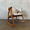 Vintage Mid Century Danish Modern Teak Rocking Chair