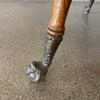 Antique Oak Barley Twist Clawfoot Parlor Side Table