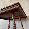 Antique Oak Barley Twist Clawfoot Parlor Side Table