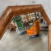 Post Modern 1980s Oak Wood Frame Mirror