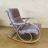 Mid Century Art Deco Biomorphic Rocking Chair By Woodard 1960's