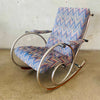 Mid Century Art Deco Biomorphic Rocking Chair By Woodard 1960's