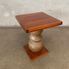 Mid Century Teak And Ceramic Side Table