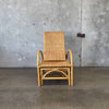 Mid Century Rattan & Bamboo Lounge Chair