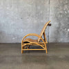 Mid Century Rattan & Bamboo Lounge Chair