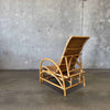 Mid Century Rattan & Bamboo Lounge Chair