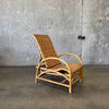 Mid Century Rattan & Bamboo Lounge Chair