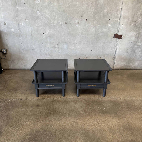 Mid Century Pair of Grey Willet Side Tables