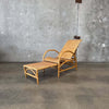 Mid Century Rattan & Bamboo Lounge Chair