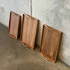 Set of Three Teak Serving Trays