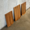 Set of Three Teak Serving Trays