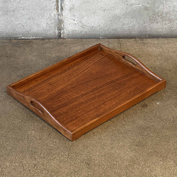 Single Vintage Teak Serving Tray