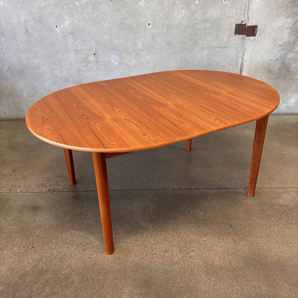 Vintage Danish Butterfly Leaf Teak Dining Table