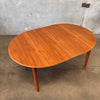 Vintage Danish Butterfly Leaf Teak Dining Table