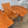 Vintage Danish Butterfly Leaf Teak Dining Table