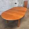 Vintage Danish Butterfly Leaf Teak Dining Table