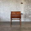 Mid Century Walnut Roll Top Desk By Brown Saltman