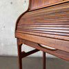 Mid Century Walnut Roll Top Desk By Brown Saltman