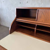 Mid Century Walnut Roll Top Desk By Brown Saltman