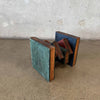 Vintage Trompe L'oeil Stacked Books Side Table