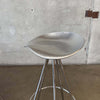 Pair of Pepe Cortes Aluminum Barstools For Knoll