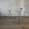 Pair of Pepe Cortes Aluminum Barstools For Knoll