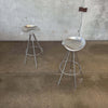 Pair of Pepe Cortes Aluminum Barstools For Knoll