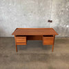 Danish Modern Teak Desk By Lovig With Key