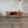 Danish Modern Teak Desk By Lovig With Key