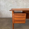 Danish Modern Teak Desk By Lovig With Key