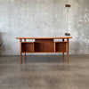 Danish Modern Teak Desk By Lovig With Key