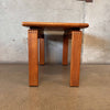 D-Scan Checkered Teak Side Table