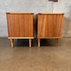 Restored Mid Century Modern American Martinsville Natural Walnut Nightstands